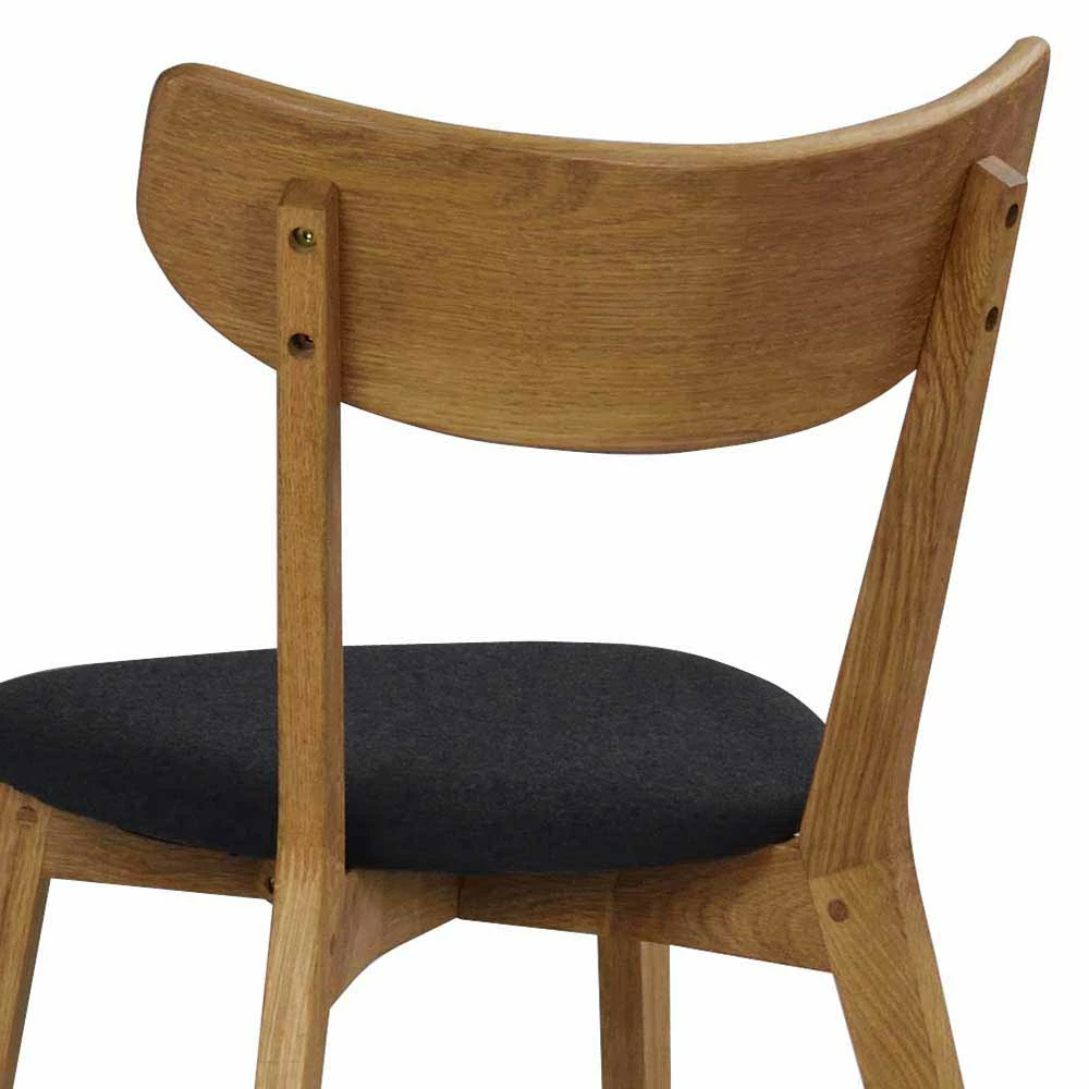 Eichenholz Stuhl Mit Filz-Sitz - Blanco (2er Set) - Image 5