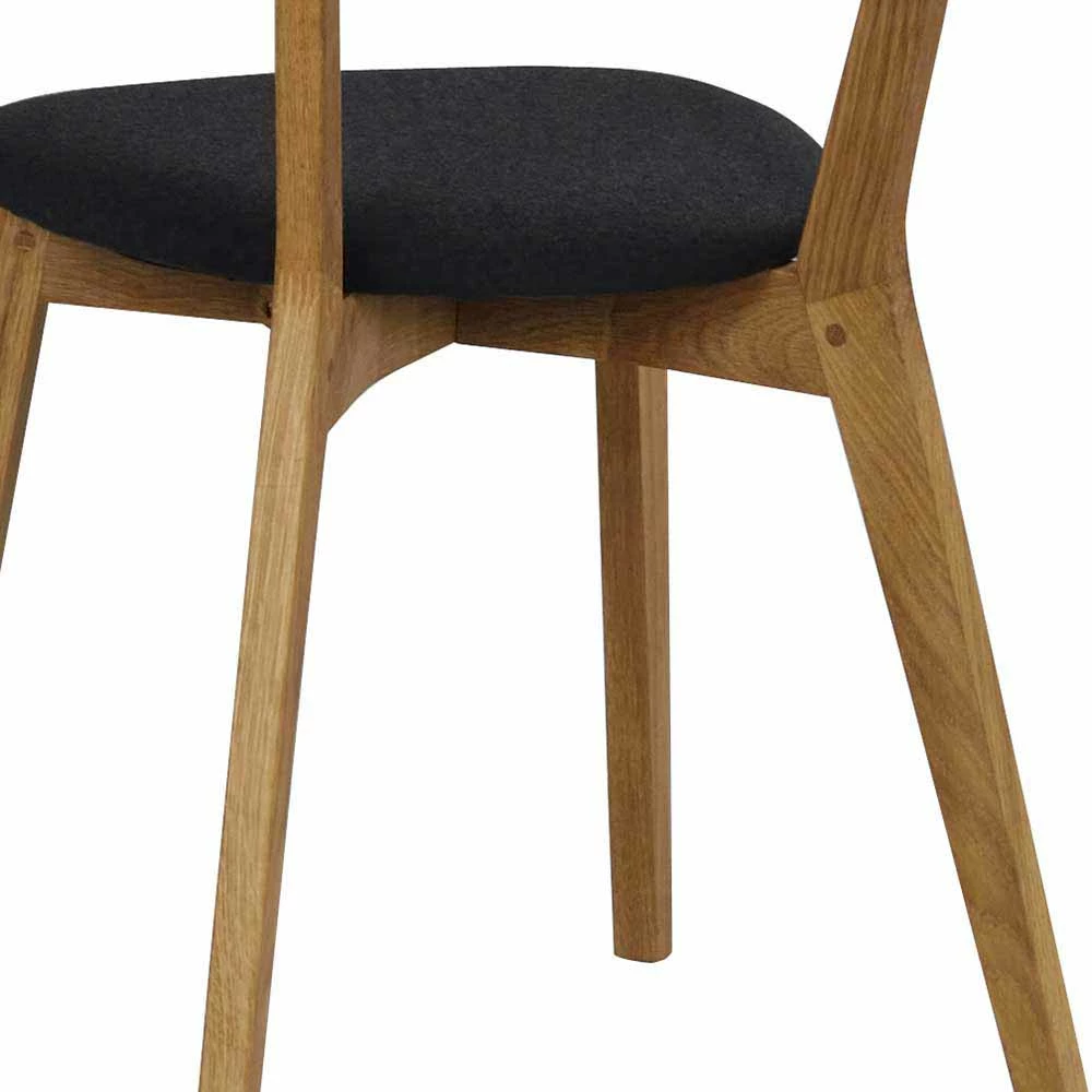 Eichenholz Stuhl Mit Filz-Sitz - Blanco (2er Set) - Image 6