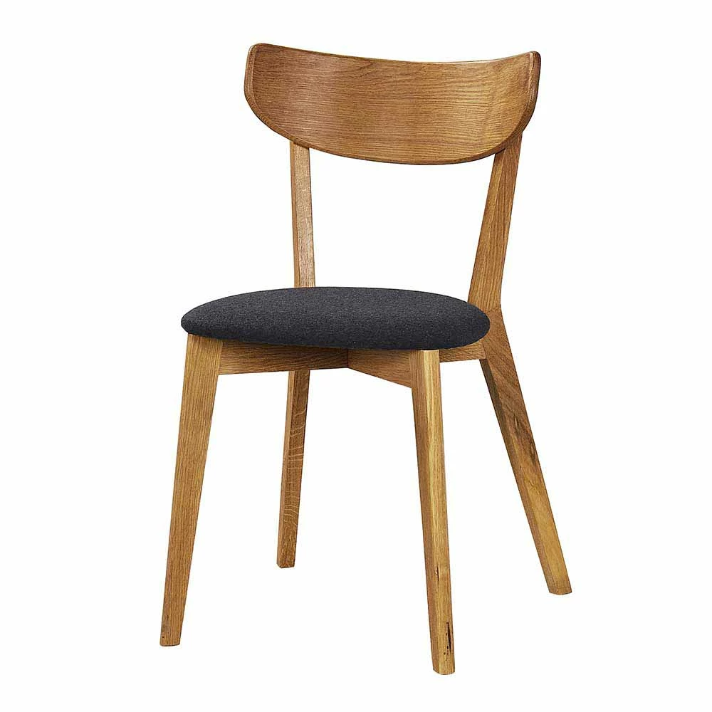 Eichenholz Stuhl Mit Filz-Sitz - Blanco (2er Set)