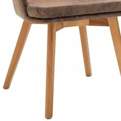 Eleganter Design Polsterstuhl Mit Armlehnen - Rokena -Dariana shop eleganter design polsterstuhl mit armlehnen in braun kernbuche rokena 04