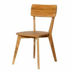 Eleganter Holzstuhl Aus Eiche Massivholz Geölt - Manna