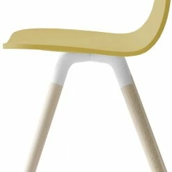 Eleganter Küchenstuhl In Gelb Lackiert - Eliam -Dariana shop eleganter kuechenstuhl in gelb lackiert gebleichter buche eliam 03