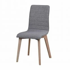 Eleganter Polsterstuhl In Grau - Mali (2er Set)