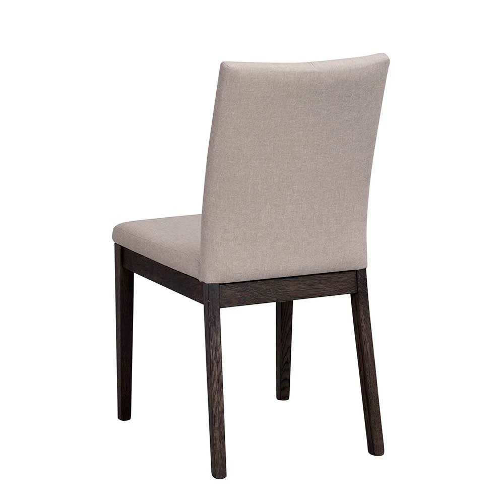 Eleganter Polsterstuhl Mit Webstoff Beige Enjadara & Eiche Rauchfarben (2er Set) - Image 4