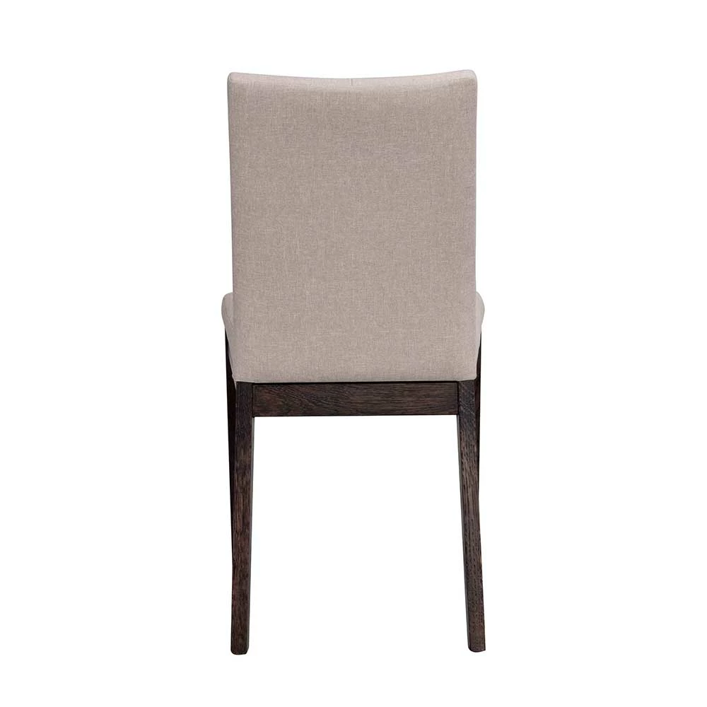 Eleganter Polsterstuhl Mit Webstoff Beige Enjadara & Eiche Rauchfarben (2er Set) - Image 5