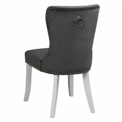 Eleganter Samt Polsterstuhl In Grau - Ennyano (2er Set) 6 Eleganter Samt Polsterstuhl In Grau - Ennyano (2er Set) -Dariana shop eleganter samt polsterstuhl in grau mit holzbeinen weiss ennyano 04