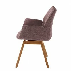 Eleganter Tischsessel In Hellbraun - Clouna (2er Set) -Dariana shop eleganter tischsessel in hellbraun velours mit eichenholz clouna 02