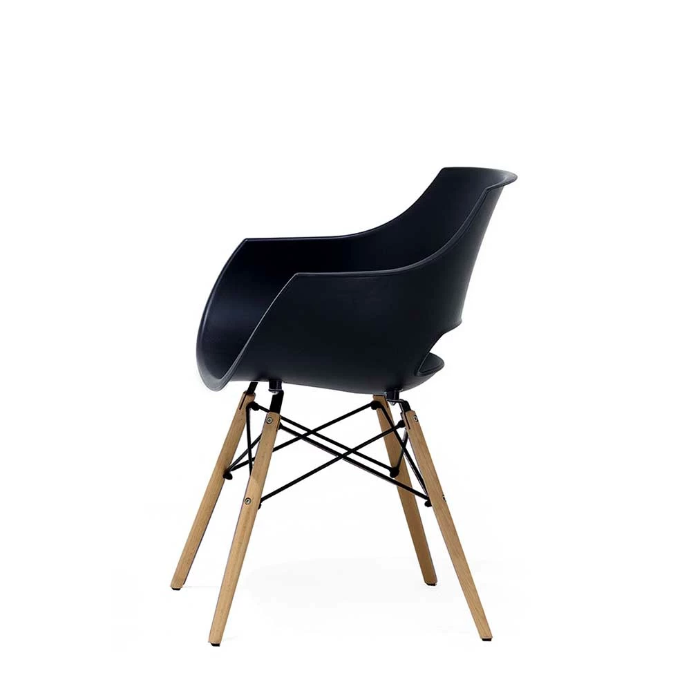 Essstühle Mit Armlehnen In Schwarz - Spanola (4er Set) - Image 3