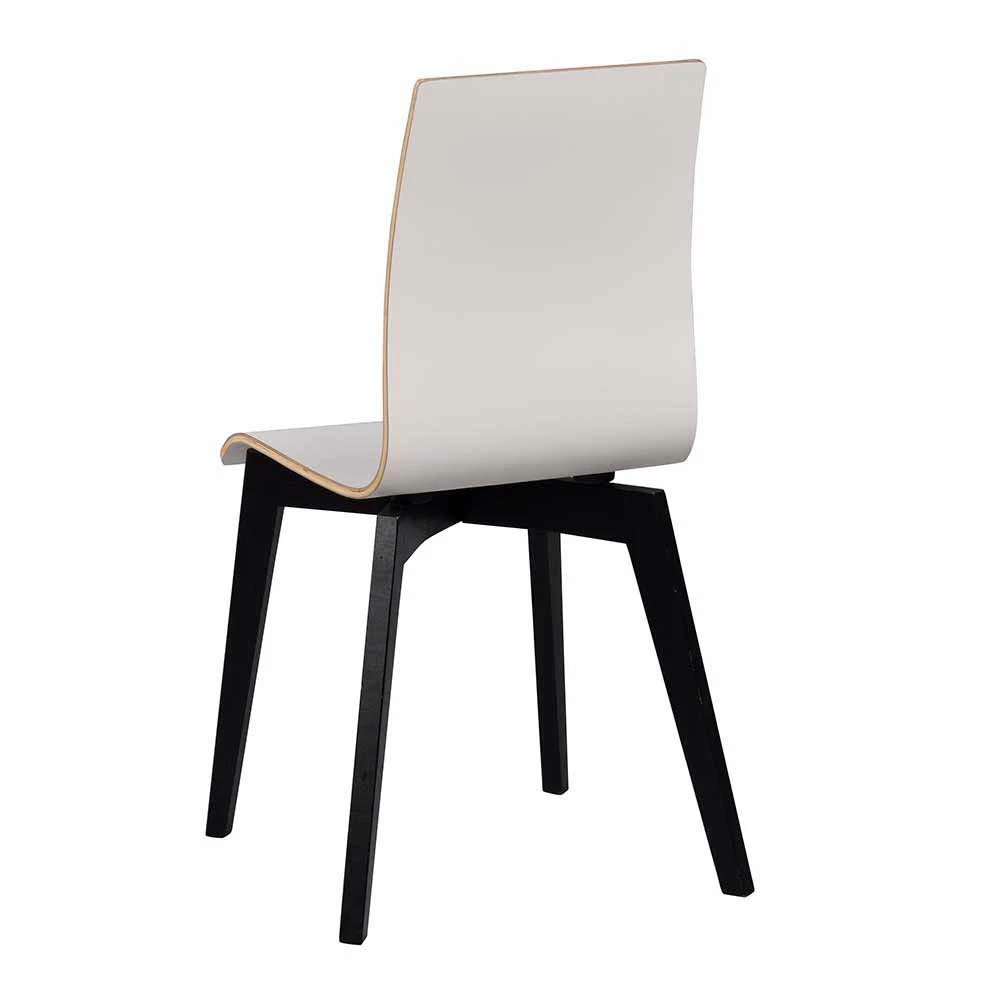 Essstuhl In Weiß & Schwarz - Cacervo (2er Set) - Image 4