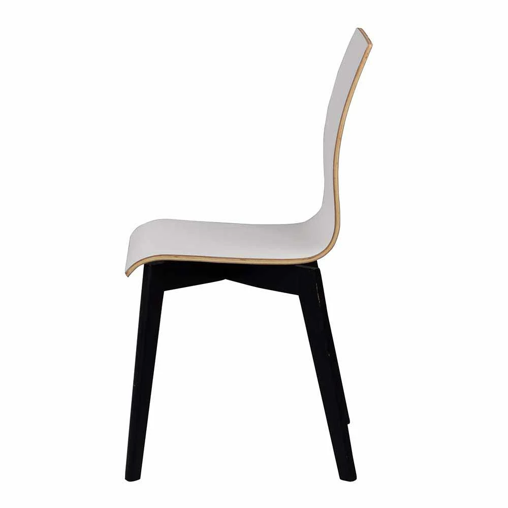 Essstuhl In Weiß & Schwarz - Cacervo (2er Set) - Image 5