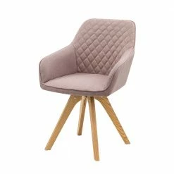 Essstuhl Mit Armlehnen In Rosa - Mazarena (2er Set) 3 Essstuhl Mit Armlehnen In Rosa - Mazarena (2er Set) -Dariana shop essstuhl mit armlehnen in rosa webstoff eiche massivholz mazarena 01