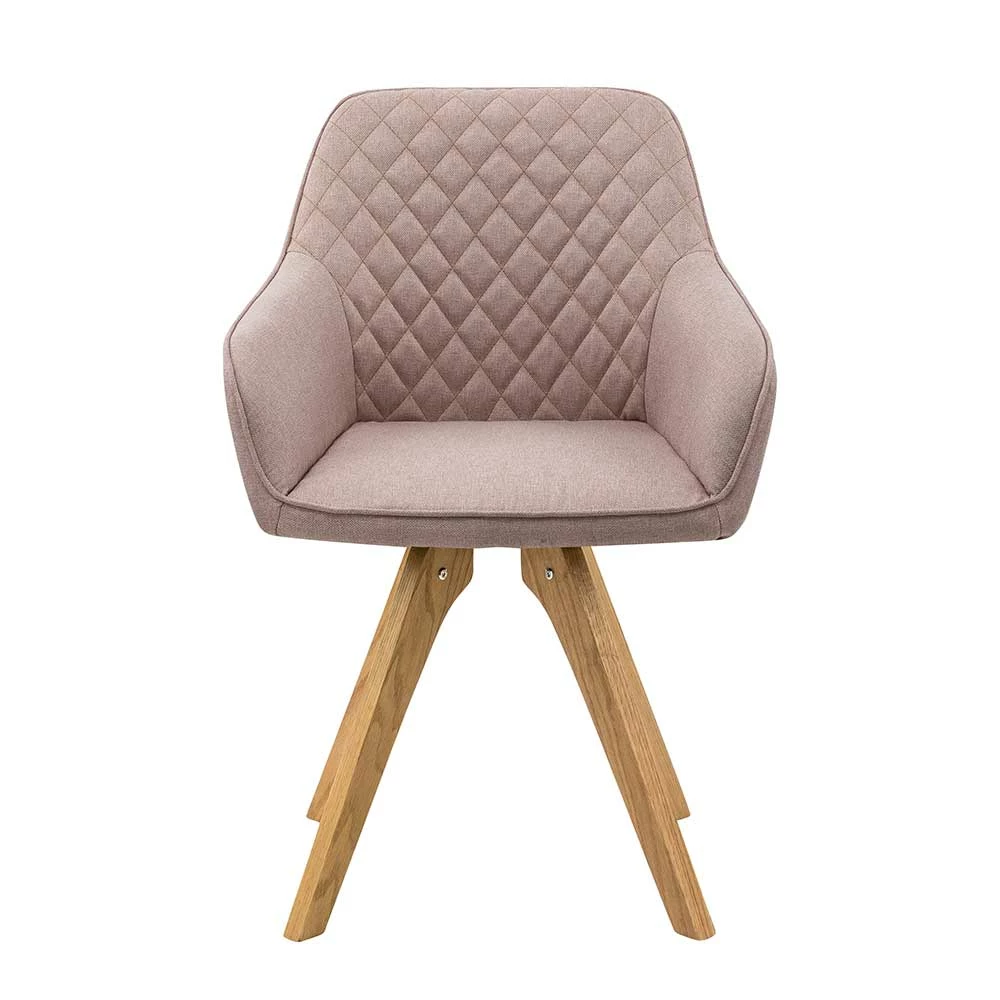 Essstuhl mit Armlehnen in Rosa - Mazarena (2er Set) Essstuhl Mit Armlehnen In Rosa - Mazarena (2er Set) -Dariana shop essstuhl mit armlehnen in rosa webstoff eiche massivholz mazarena 03