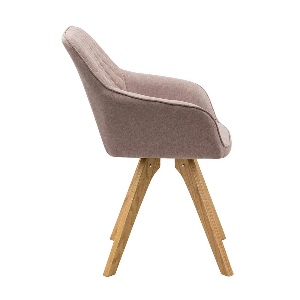 Essstuhl mit Armlehnen in Rosa - Mazarena (2er Set) Essstuhl Mit Armlehnen In Rosa - Mazarena (2er Set) -Dariana shop essstuhl mit armlehnen in rosa webstoff eiche massivholz mazarena 04