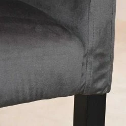 Esstisch Armlehnenstuhl In Anthrazit & Schwarz - Julisch -Dariana shop esstisch armlehnenstuhl in anthrazit schwarz aus samt pappelholz julisch 03