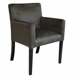 Esstisch Armlehnenstuhl In Anthrazit & Schwarz - Julisch