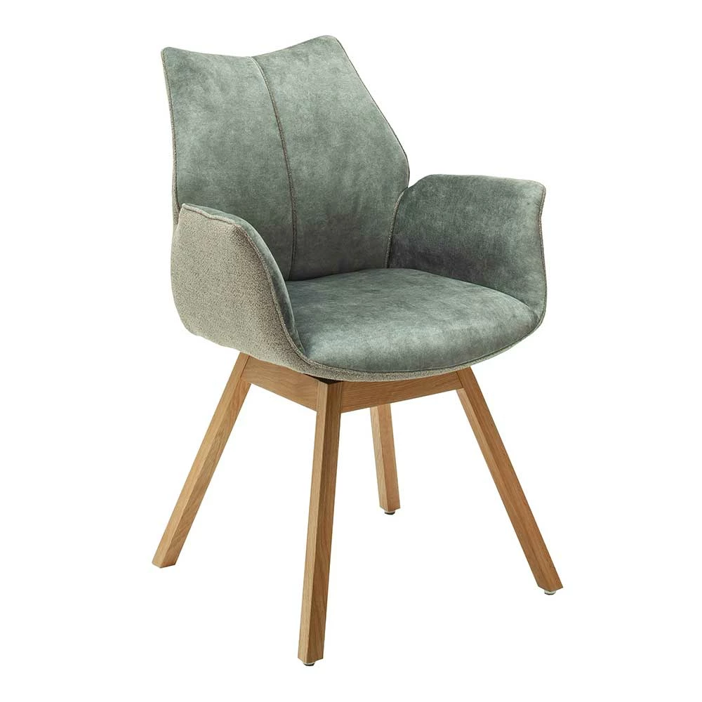 Esstisch Armlehnenstuhl In Graugrün - Sobotta (2er Set) - Image 2