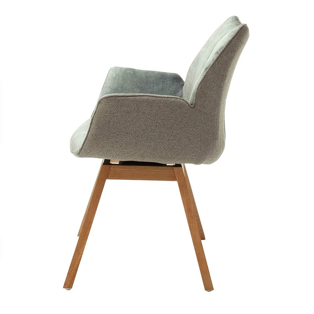 Esstisch Armlehnenstuhl In Graugrün - Sobotta (2er Set) - Image 3