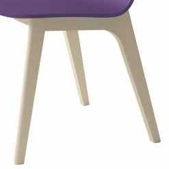 Esstisch Stuhl In Violett & Buche Gebleicht - Daiana -Dariana shop esstisch stuhl in violett buche gebleicht massivholzgestell daiana 03
