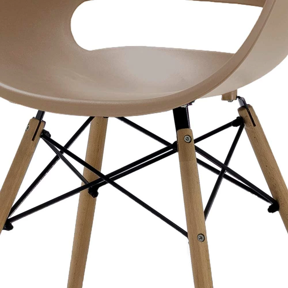 Esstischstühle in Taupe & Buche - Jenbaro (4er Set) Esstischstühle In Taupe & Buche - Jenbaro (4er Set) -Dariana shop esstischstuehle in taupe buche aus kunststoff holz jenbaro 03