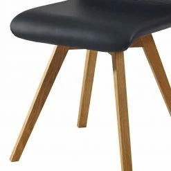 Esstischstuhl Finiossa Mit Holz-Gestell Wildeiche Geölt -Dariana shop esstischstuhl holz gestell wildeiche geoelt schalensitz kunstleder schwarz finiossa 03