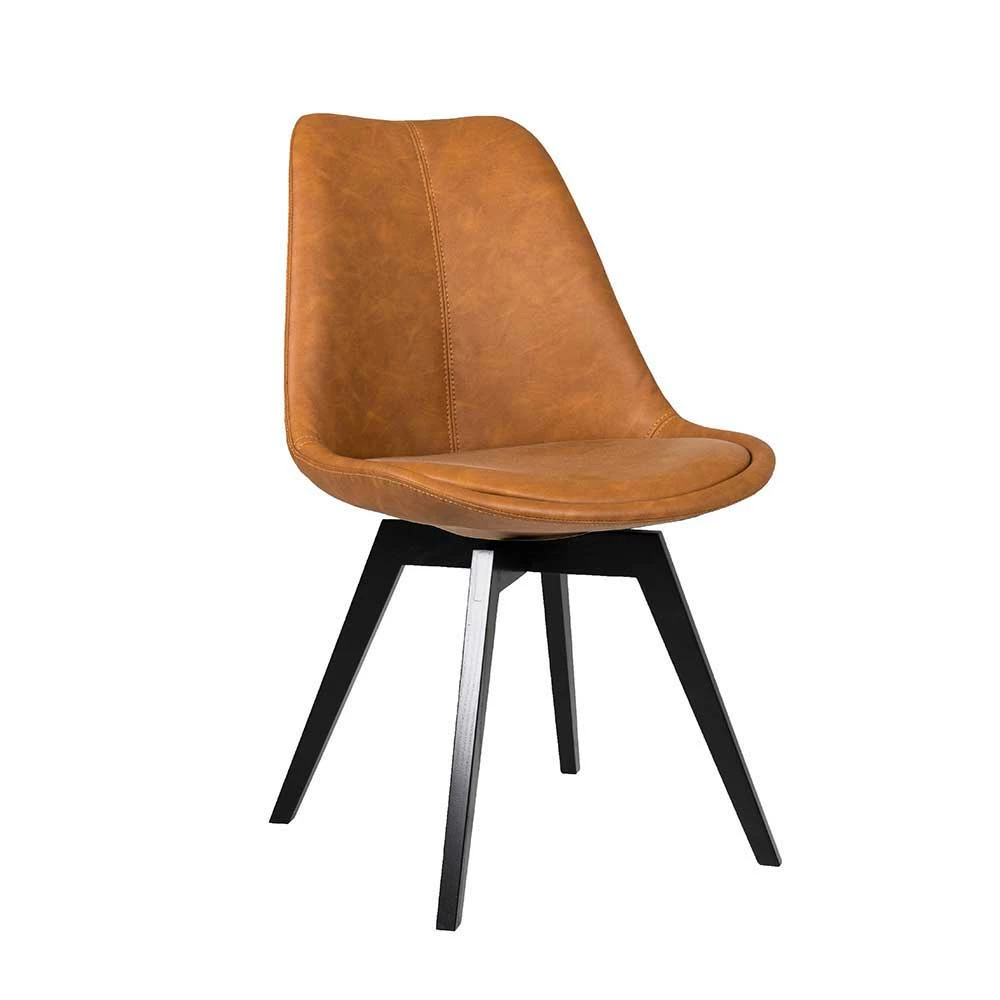 Esstischstuhl in Cognac Braun Kunstleder Sucaeva mit Eiche Gestell Schwarz (2er Set) Esstischstuhl In Cognac Braun Kunstleder Sucaeva Mit Eiche Gestell Schwarz (2er Set) -Dariana shop esstischstuhl in cognac braun kunstleder mit eiche gestell schwarz sucaeva f