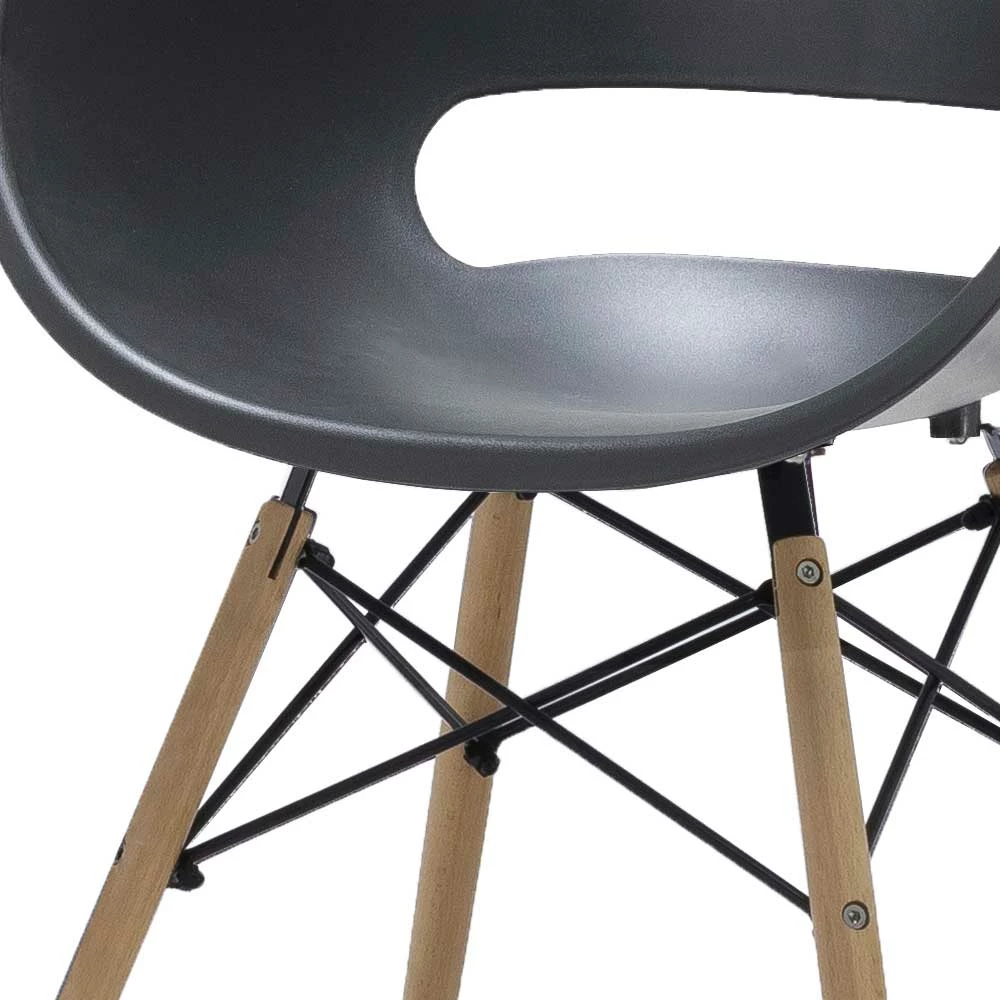 Esstischstuhl in Grau & Natur Buche - Jessma (4er Set) Esstischstuhl In Grau & Natur Buche - Jessma (4er Set) -Dariana shop esstischstuhl in grau natur buche aus kunststoff echtholz jessma 04