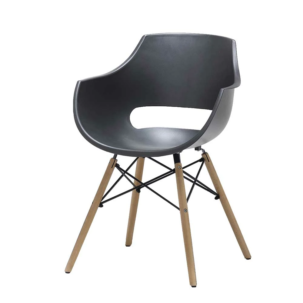 Esstischstuhl in Grau & Natur Buche - Jessma (4er Set) Esstischstuhl In Grau & Natur Buche - Jessma (4er Set) -Dariana shop esstischstuhl in grau natur buche aus kunststoff echtholz jessma f