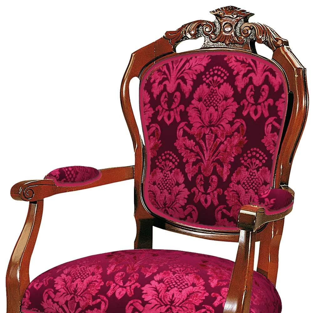 Esstischstuhl mit Armlehnen im Barockstil - Vennezo Esstischstuhl Mit Armlehnen Im Barockstil - Vennezo -Dariana shop esstischstuhl mit armlehnen im barockstil in dunkelrot nussbaum vennezo 02