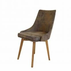 Esstischstuhl Mit Microfaser In Vintage Braun Grandory & Wildeiche