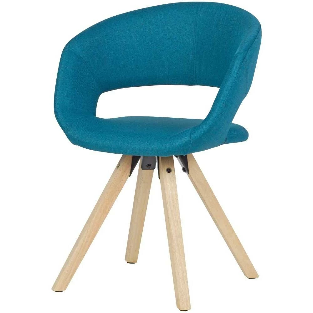 Esszimmer Design Tischsessel in Petrol Blau - Loui Esszimmer Design Tischsessel In Petrol Blau - Loui -Dariana shop esszimmer design tischsessel in petrol blau mit holzbeinen in natur loui 01