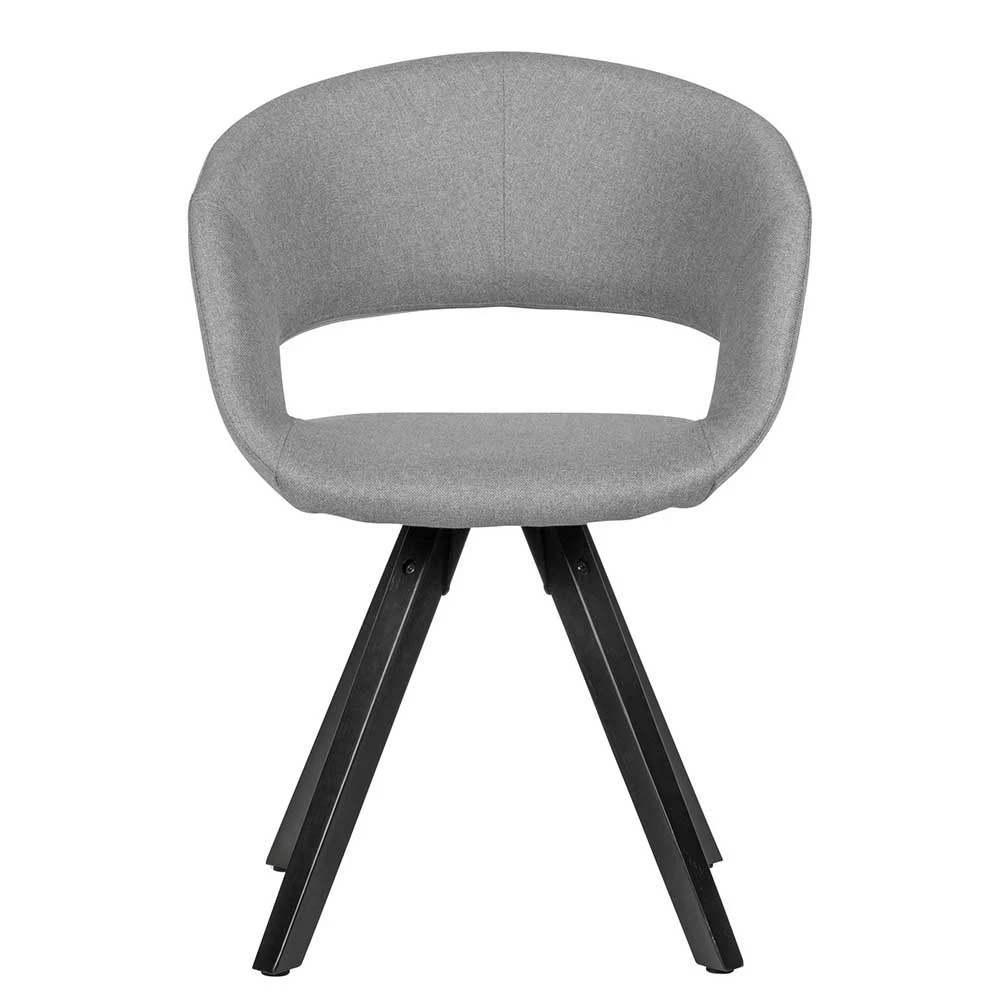 Esszimmer Designstuhl in Hellgrau Stoff - Liseola Esszimmer Designstuhl In Hellgrau Stoff - Liseola -Dariana shop esszimmer designstuhl in hellgrau stoff und schwarz holz liseola 01