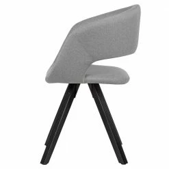 Esszimmer Designstuhl In Hellgrau Stoff - Liseola 4 Esszimmer Designstuhl In Hellgrau Stoff - Liseola -Dariana shop esszimmer designstuhl in hellgrau stoff und schwarz holz liseola 02