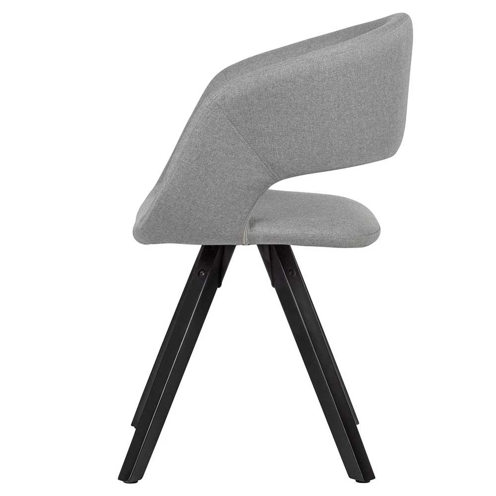 Esszimmer Designstuhl in Hellgrau Stoff - Liseola Esszimmer Designstuhl In Hellgrau Stoff - Liseola -Dariana shop esszimmer designstuhl in hellgrau stoff und schwarz holz liseola 02