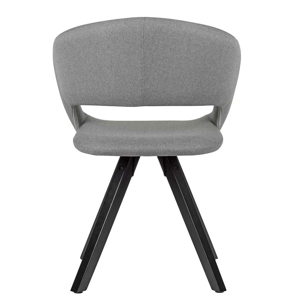 Esszimmer Designstuhl in Hellgrau Stoff - Liseola Esszimmer Designstuhl In Hellgrau Stoff - Liseola -Dariana shop esszimmer designstuhl in hellgrau stoff und schwarz holz liseola 03