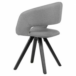 Esszimmer Designstuhl In Hellgrau Stoff - Liseola 6 Esszimmer Designstuhl In Hellgrau Stoff - Liseola -Dariana shop esszimmer designstuhl in hellgrau stoff und schwarz holz liseola 04