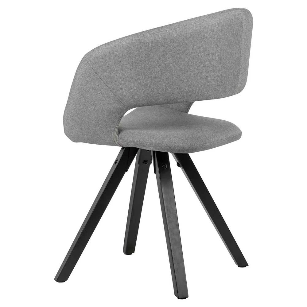 Esszimmer Designstuhl in Hellgrau Stoff - Liseola Esszimmer Designstuhl In Hellgrau Stoff - Liseola -Dariana shop esszimmer designstuhl in hellgrau stoff und schwarz holz liseola 04