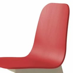 Esszimmer & Küche Designstuhl In Rot - Worker -Dariana shop esszimmer kueche designstuhl in rot mit buchengestell gebleicht worker 02