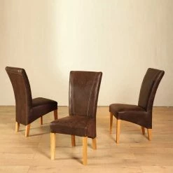 Esszimmer Polsterstuhl Giordano In Braun (2er Set) -Dariana shop esszimmer polsterstuhl braun kunstlederbezug giordano 04