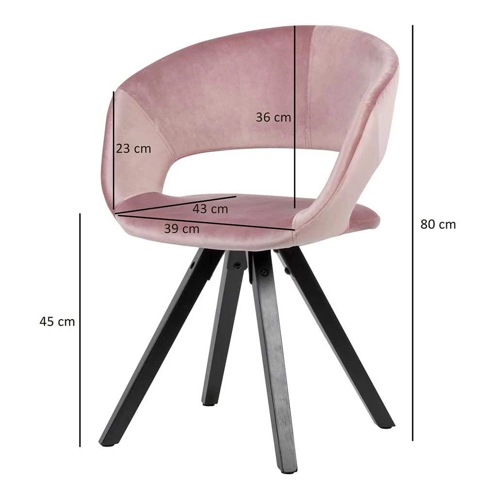 Esszimmer Samtstuhl In Rosa - Savane - Image 6