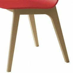 Esszimmer Stuhl In Rot & Buche - Yusephia -Dariana shop esszimmer stuhl in rot buche lackiert mit holzgestell yusephia 03