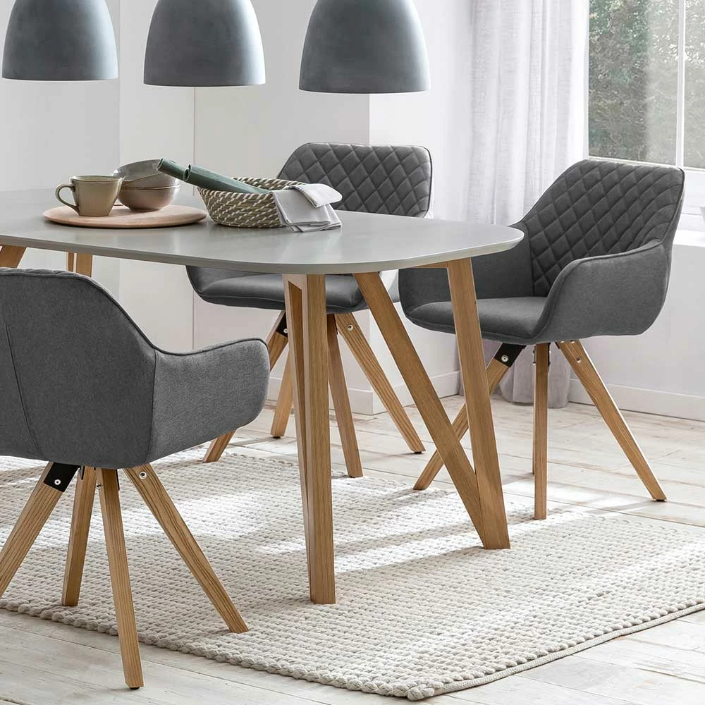 Esszimmer Tischsessel In Grau - Izmael (2er Set) - Image 3