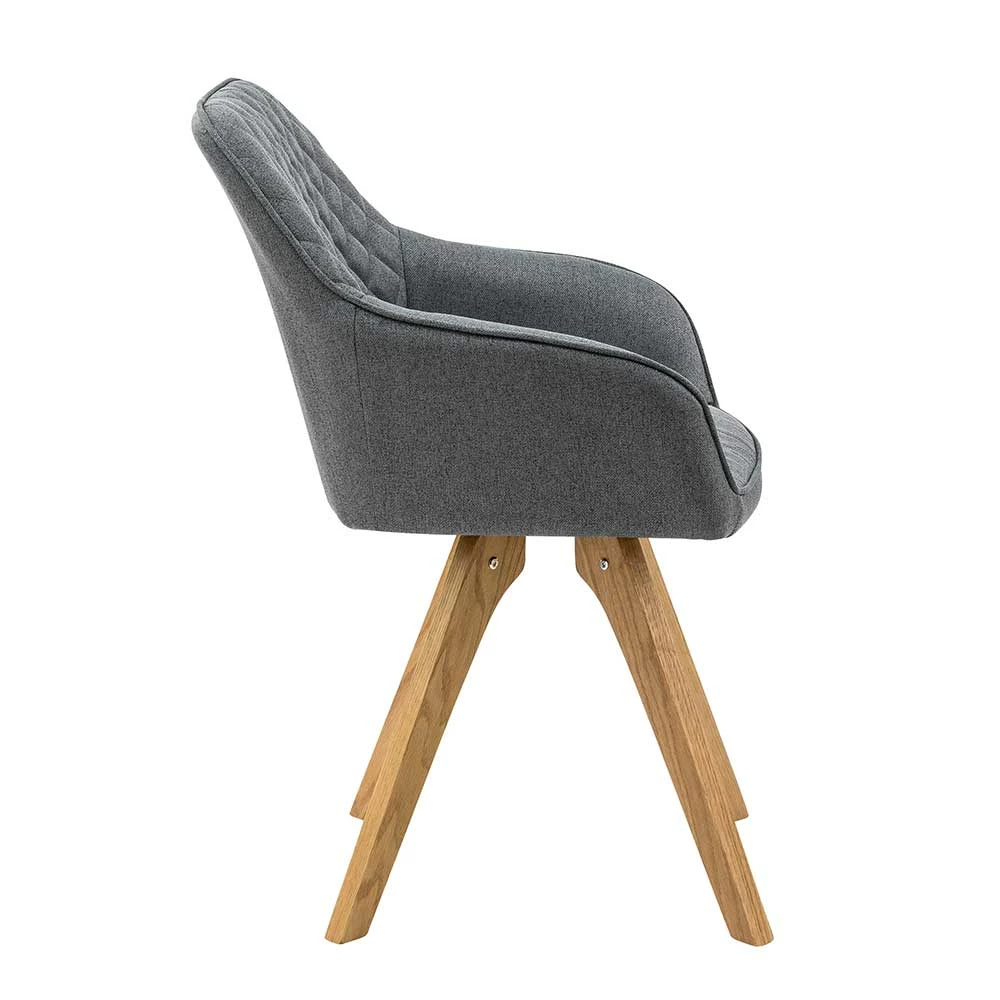 Esszimmer Tischsessel In Grau - Izmael (2er Set) - Image 5