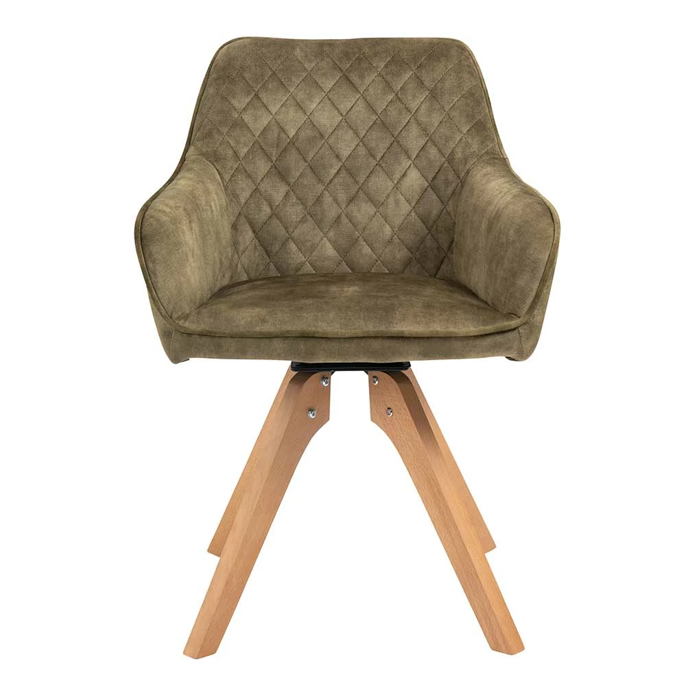Esszimmer Tischsessel In Oliv Grün Samtbezug - Foresta - Image 2