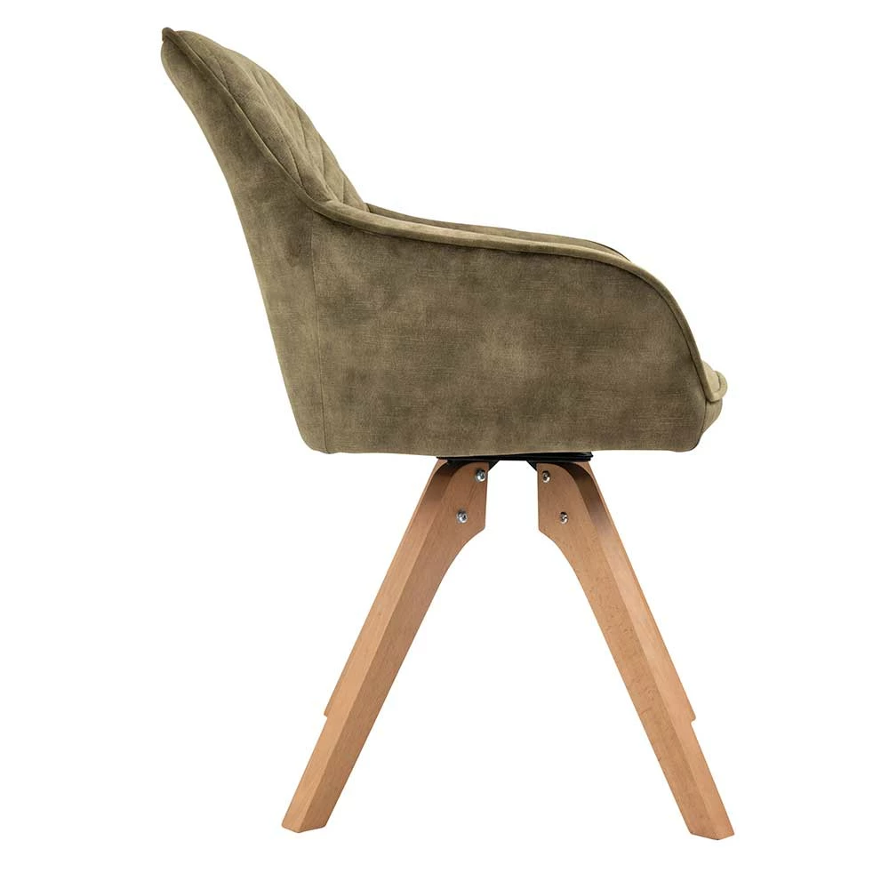 Esszimmer Tischsessel In Oliv Grün Samtbezug - Foresta - Image 4