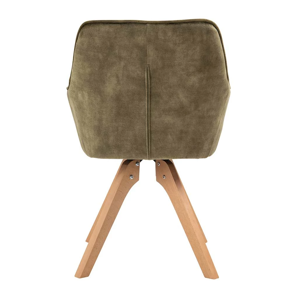 Esszimmer Tischsessel In Oliv Grün Samtbezug - Foresta - Image 6