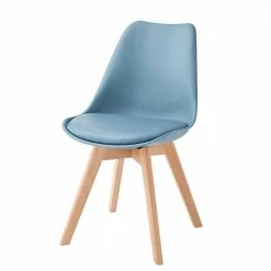 Esszimmerstühle In Hellblau & Buche - Drannelus (4er Set)