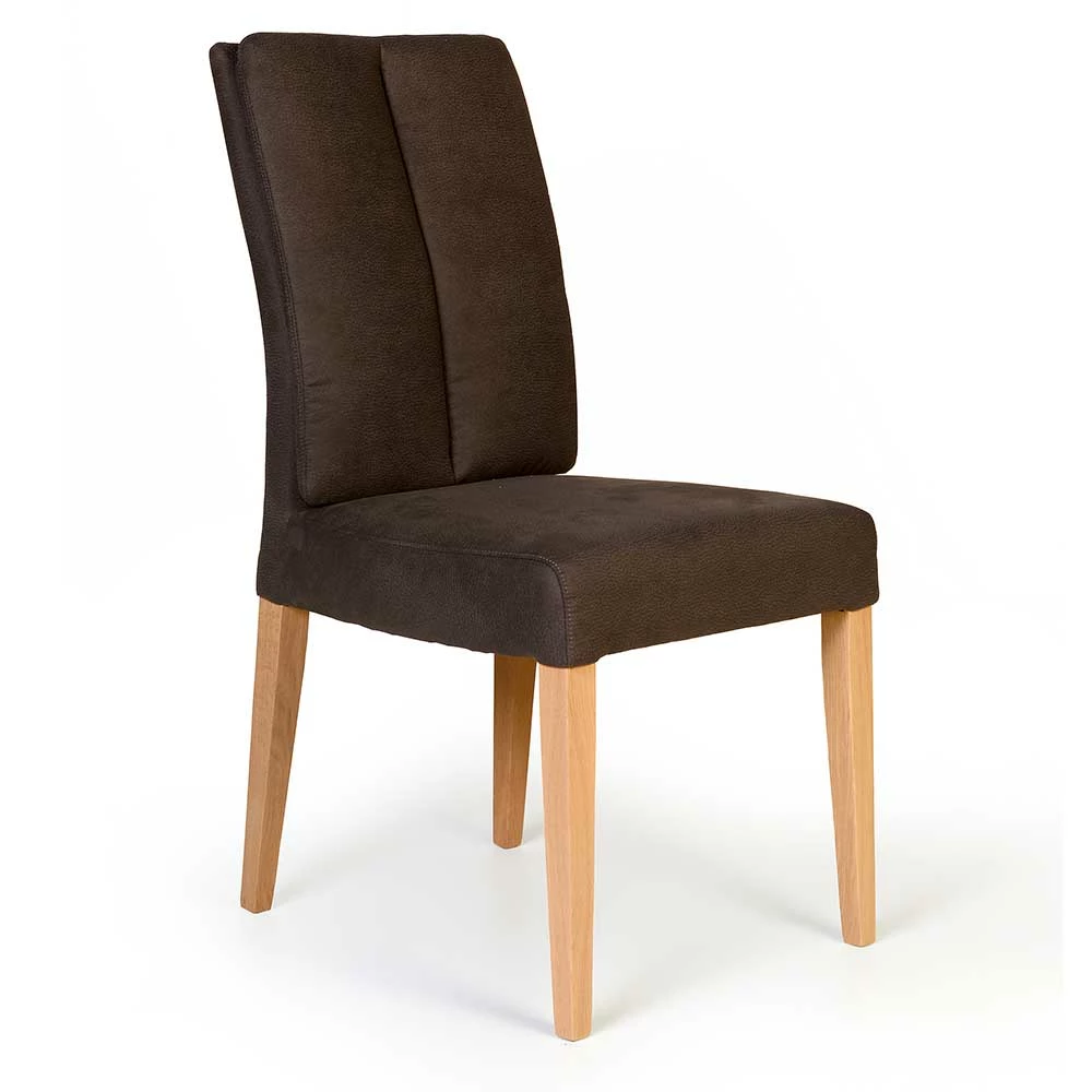 Esszimmerstuhl Gepolstert In Dunkelbraun - Cadama - Image 2