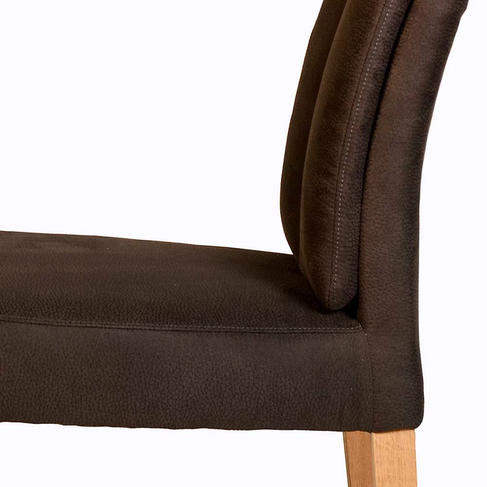Esszimmerstuhl Gepolstert In Dunkelbraun - Cadama - Image 5
