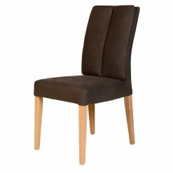 Esszimmerstuhl Gepolstert In Dunkelbraun - Cadama