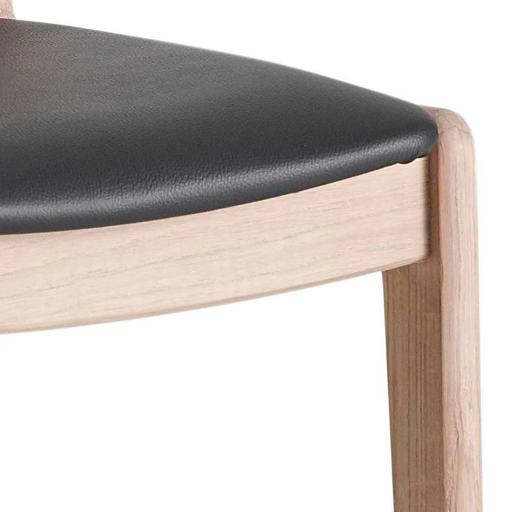 Esszimmerstuhl in Eiche Bianco - Ciadova (2er Set) Esszimmerstuhl In Eiche Bianco - Ciadova (2er Set) -Dariana shop esszimmerstuhl in eiche bianco mit leder sitz schwarz ciadova 03